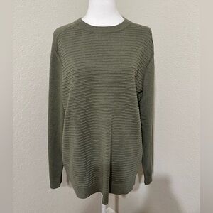 ❄️ ⛄️ Tommy Bahama Island Zone Men sweater Green Ribbed Textured Long Sleeve Med